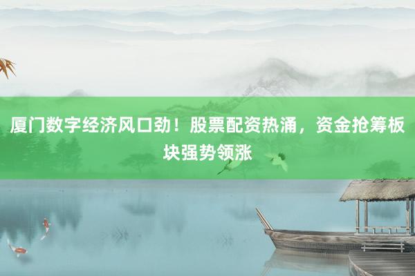 厦门数字经济风口劲！股票配资热涌，资金抢筹板块强势领涨