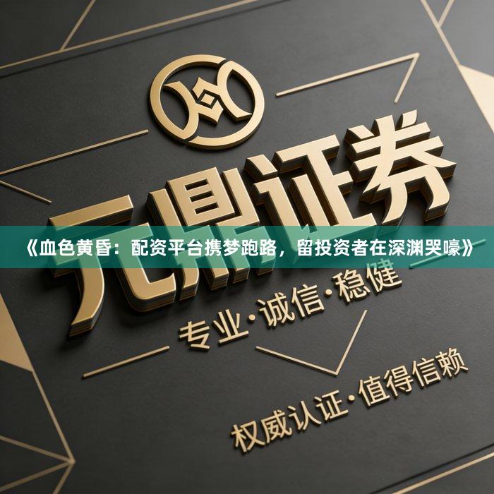 《血色黄昏：配资平台携梦跑路，留投资者在深渊哭嚎》
