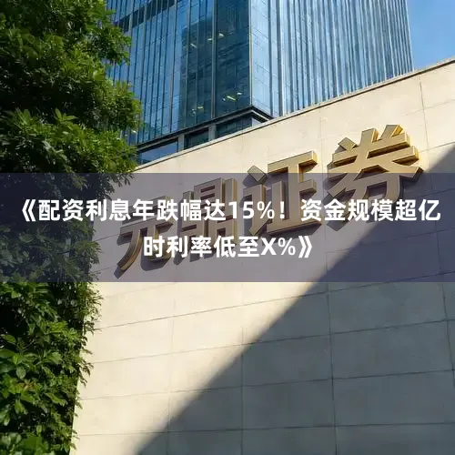 《配资利息年跌幅达15%！资金规模超亿时利率低至X%》