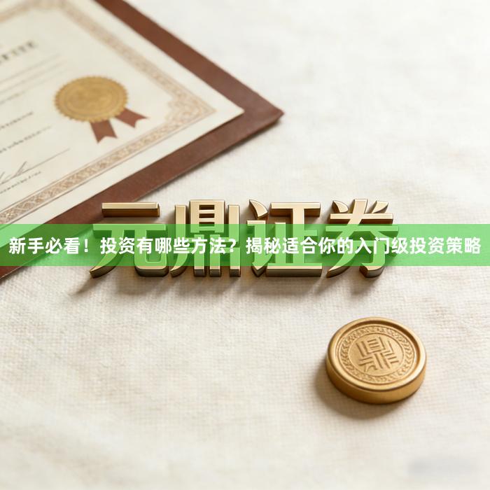新手必看！投资有哪些方法？揭秘适合你的入门级投资策略