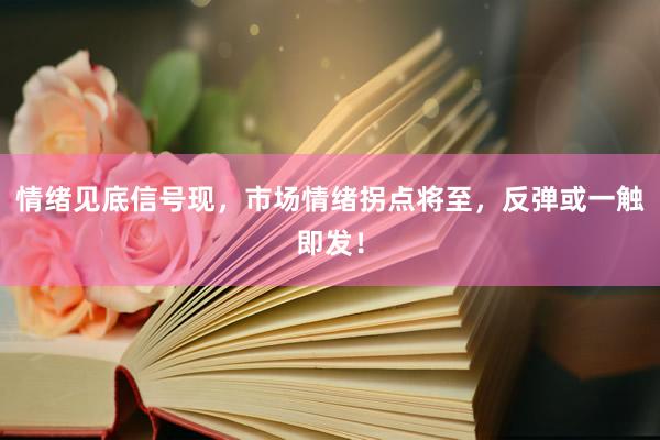 情绪见底信号现，市场情绪拐点将至，反弹或一触即发！
