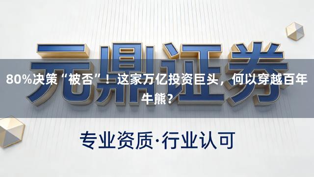 80%决策“被否”！这家万亿投资巨头，何以穿越百年牛熊？